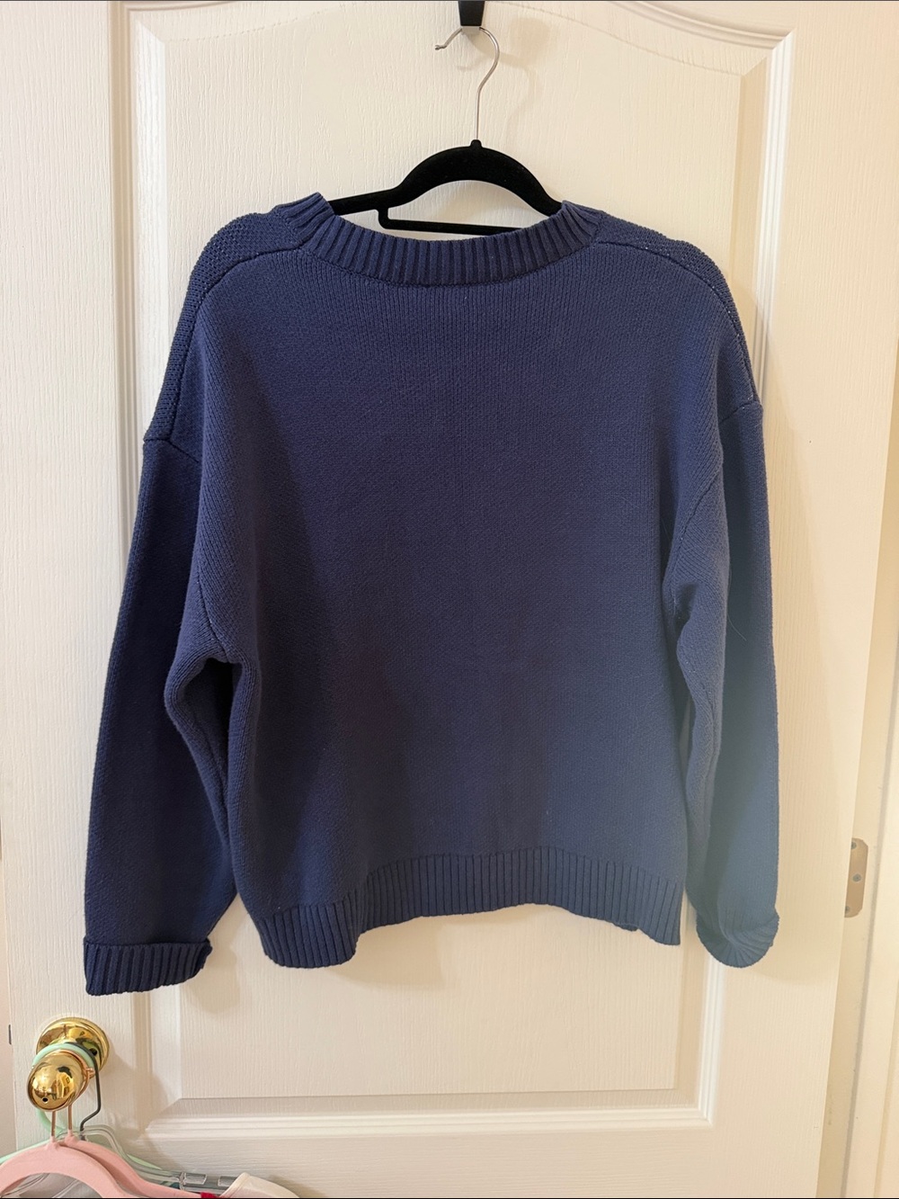 Sugarlips Navy Crewneck Sweater with White Lobster Graphic - Picture 4 of 4